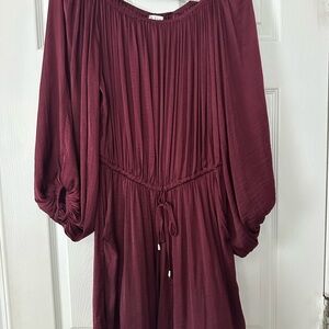 Love Deep Red Pleated Dress